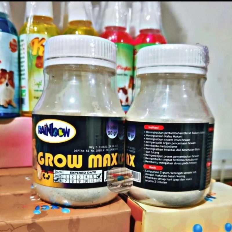 rainbow grow max 90 gr - vitamin penggemuk kucing gromax