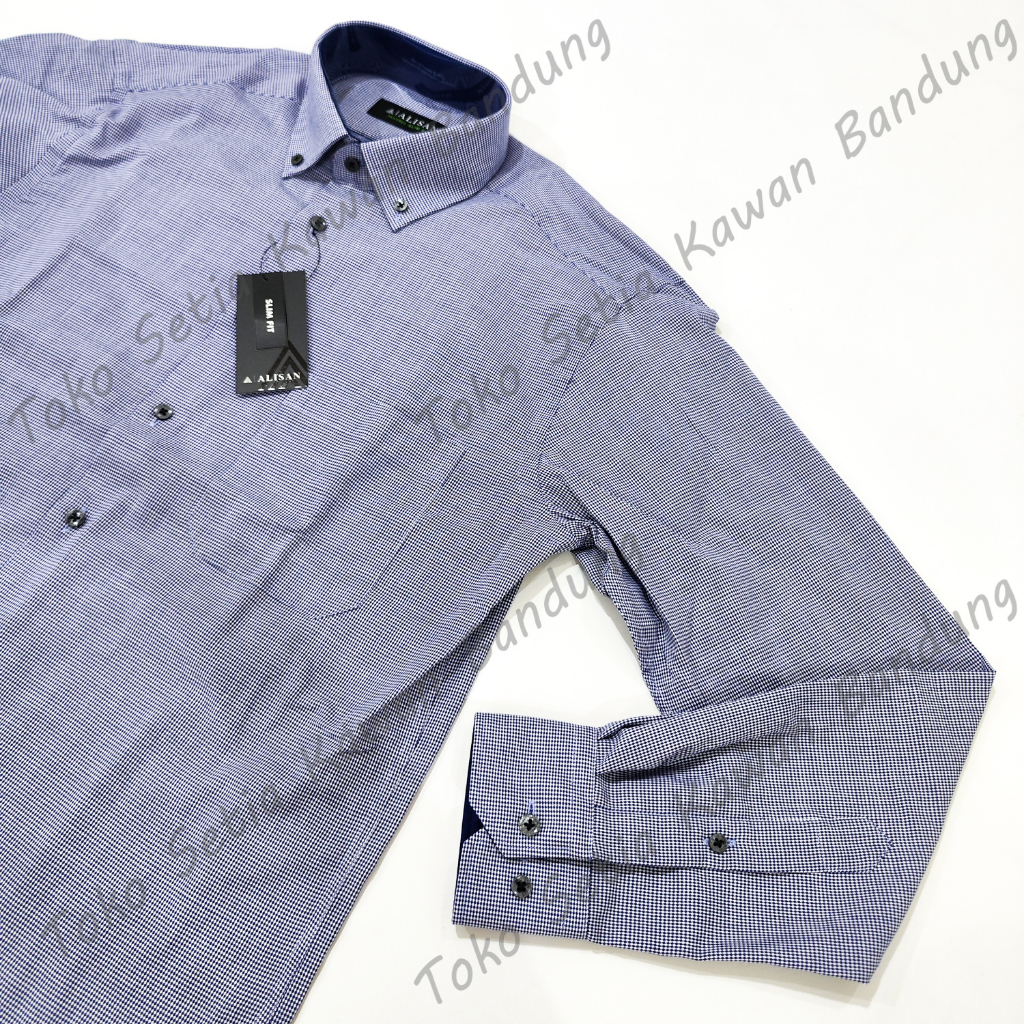 Kemeja ALISAN Corak Slim Fit Lengan Panjang ( 11742 KOTAK )