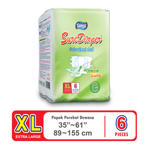 Popok Perekat Dewasa SENSI SURE DIAPER S11/M10/L8/XL6