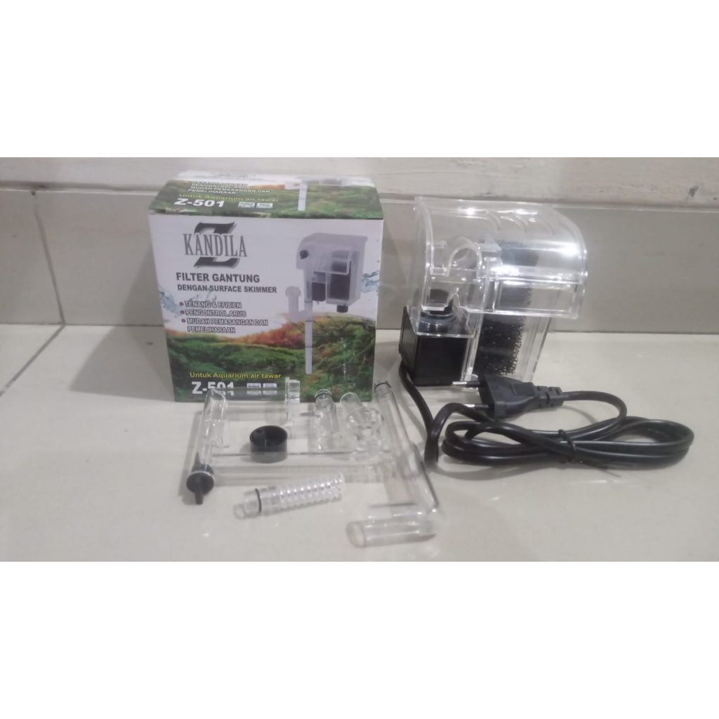 KANDILA Z501 HANG ON FILTER WITH SKIMMER 3.5 WT Z501 FILTER AQUARIUM