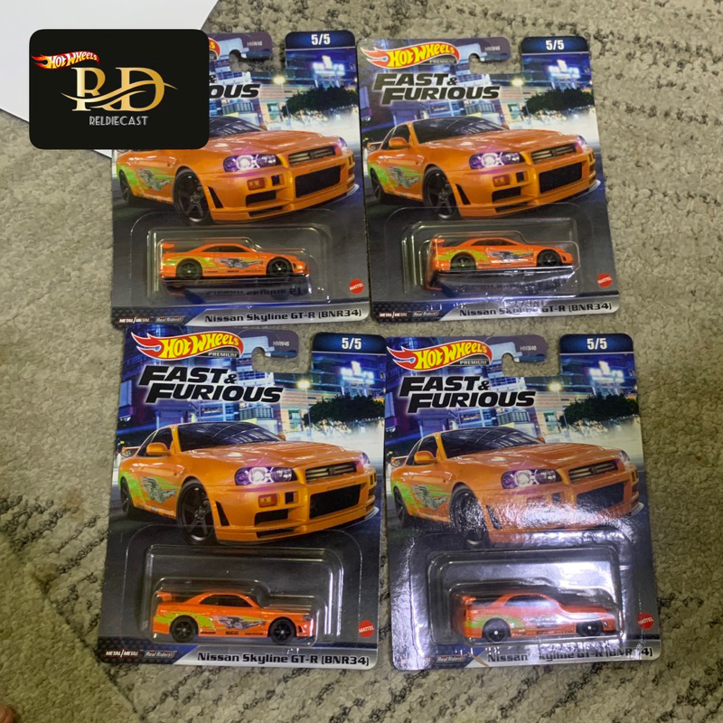 PAKETAN HOTWHEELS R34 ORANGE