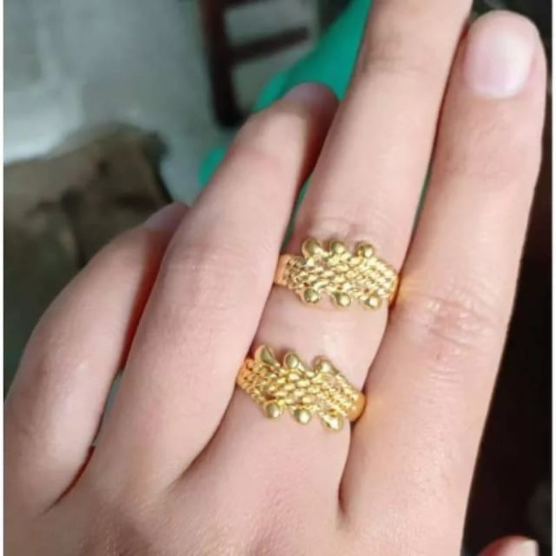 Cincin Putar emas 24K. Kadar 999,9%.