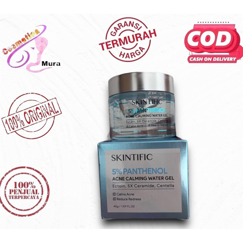 new item || skintific 5% panthenol acne calming water gel 45 gr || skintific panthenol 5%