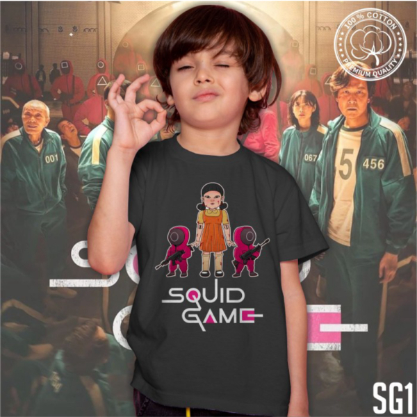 BAJU KAOS ANAK SQUID GAME DISTRO PREMIUM./