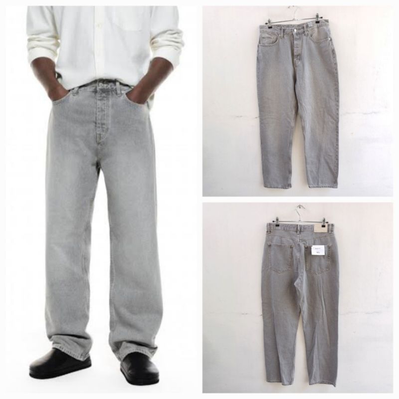 ZARA MAN CELANA JEANS DENIM WIDE FIT BARU ASLI ORIGINAL