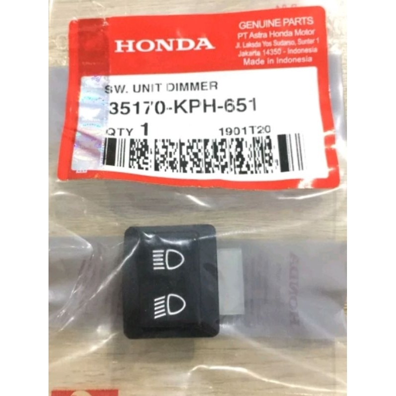 35170-KPH-651 Saklar Switch Dimmer Saklar Lampu Jauh Dekat Revo Vario Supra 35170KPJ651 Ori