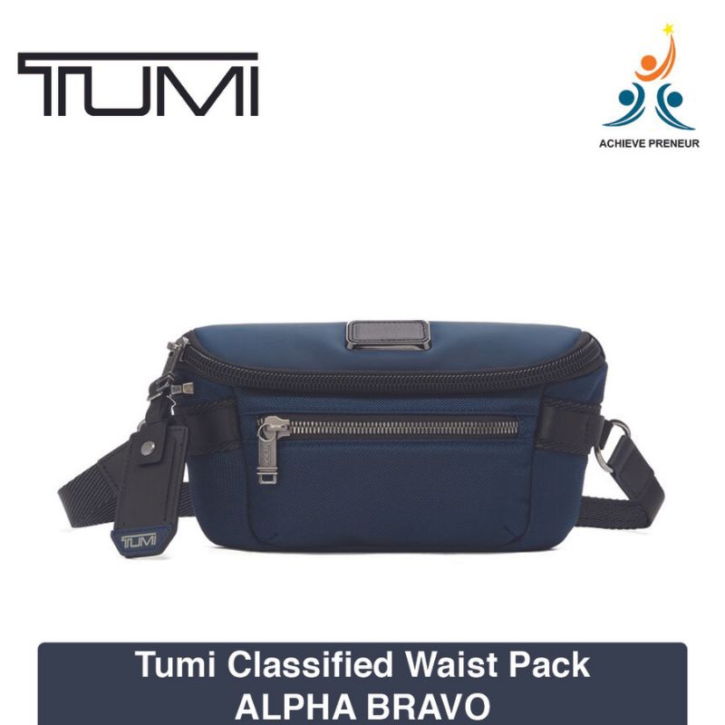 Waist Bag Pria Tumi Original Classified Waist Pack ALPHA BRAVO - Navy