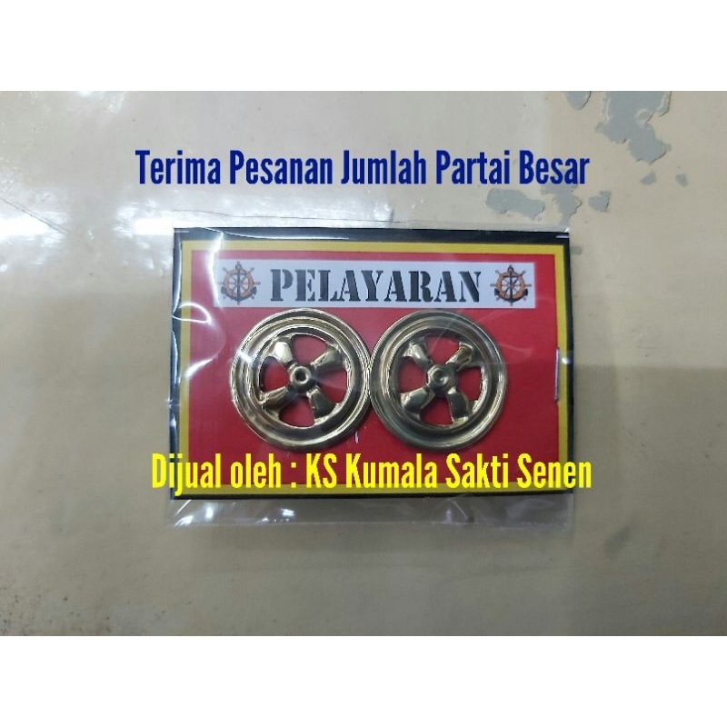 Pin Krah Monogram Pelayaran Teknik Mesin | Aksesoris Pelayaran Kopsteken Logo Kemudi