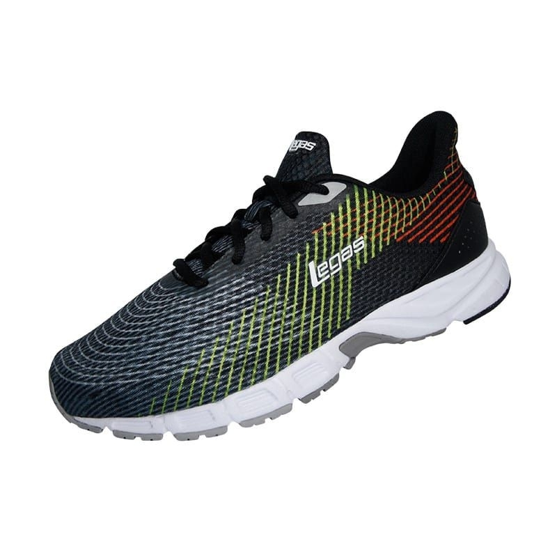 Sepatu League Legas Abu Hijau Pluramus GRS La U Running Shoes Unisex Pria Wanita Original
