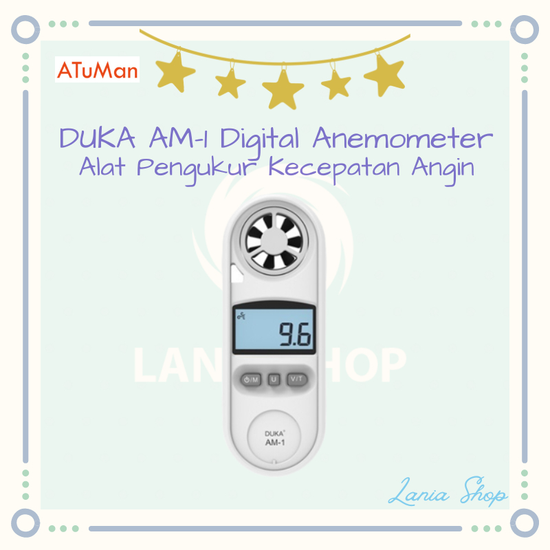 ATUMAN DUKA AM-1 Digital Anemometer - Alat Pengukur Kecepatan Angin
