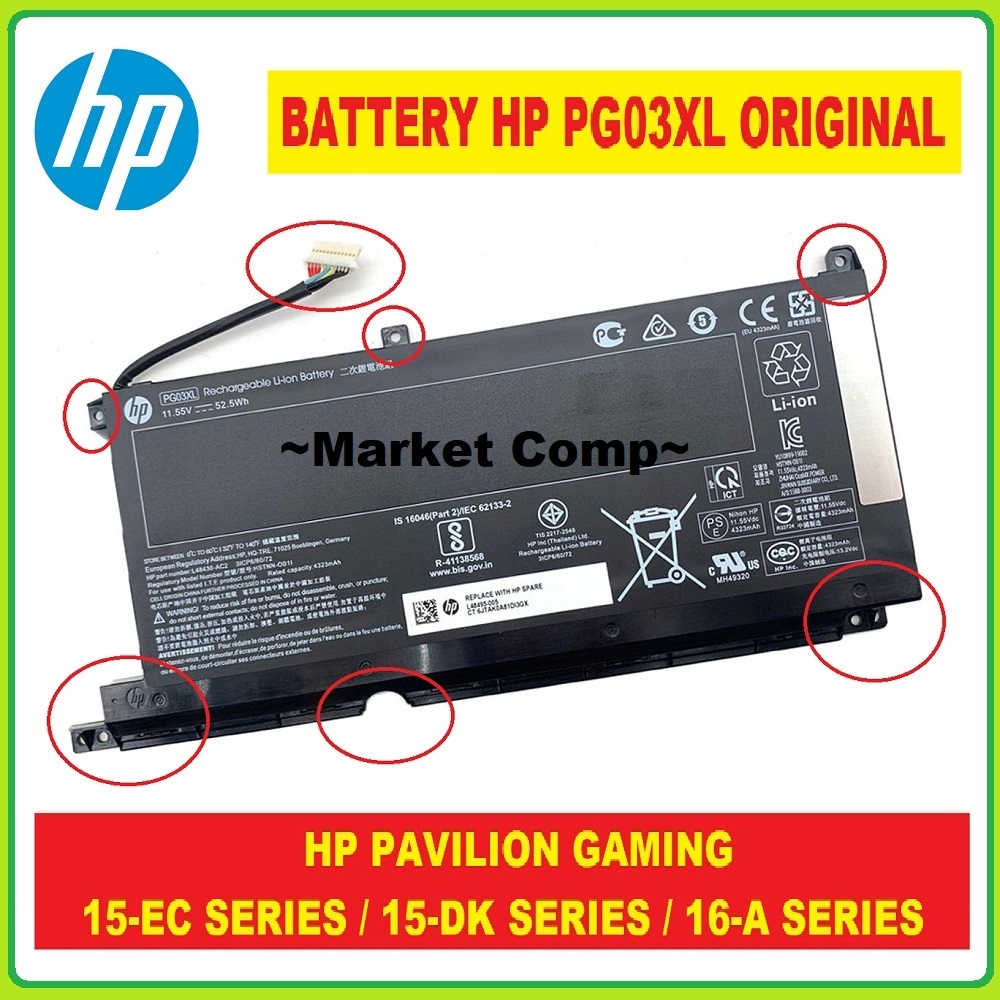 PG03XL ORIGINAL Battery PG03XL HP Pavilion 15 Gaming Baterai HP PG03XL ORIGINAL HP Pavilion Gaming 1