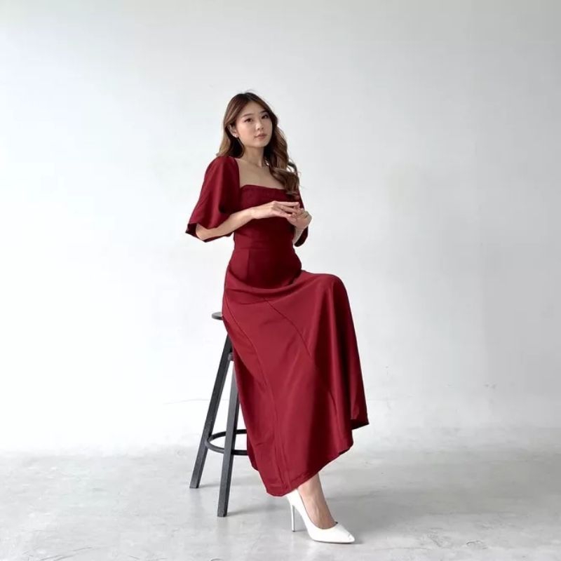 dress DINDA//DRESS KOREAN//DRESS SABRINA//DRESS PANJANG//DRESS KOREAN//DRESS MURAH//