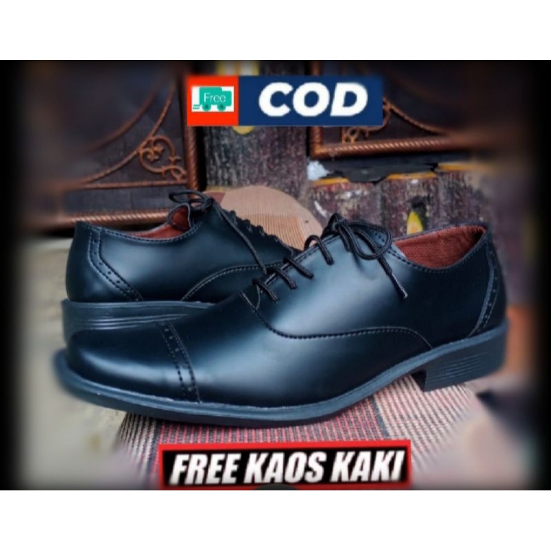 SEPATU PANTOFEL KULIT KEREN KERJA KANTOR LAKI PRIA COWOK DINAS