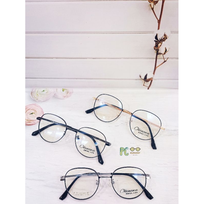 Pc_eyewear - Frame "OKINAWA" 33058 B-Titanium / KACAMATA KOREA B-Titanium BULAT COWOK CEWEK KEKINIAN