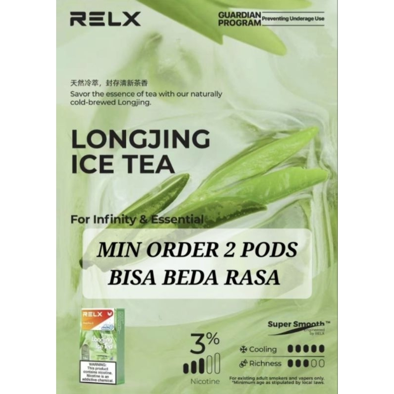 Relx Infinity Essential Pods Pro 1 pack Long Jing Ice Tea