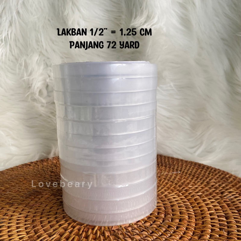 Lakban Selotip 1/2” = 1,25 cm panjang 72 Yard