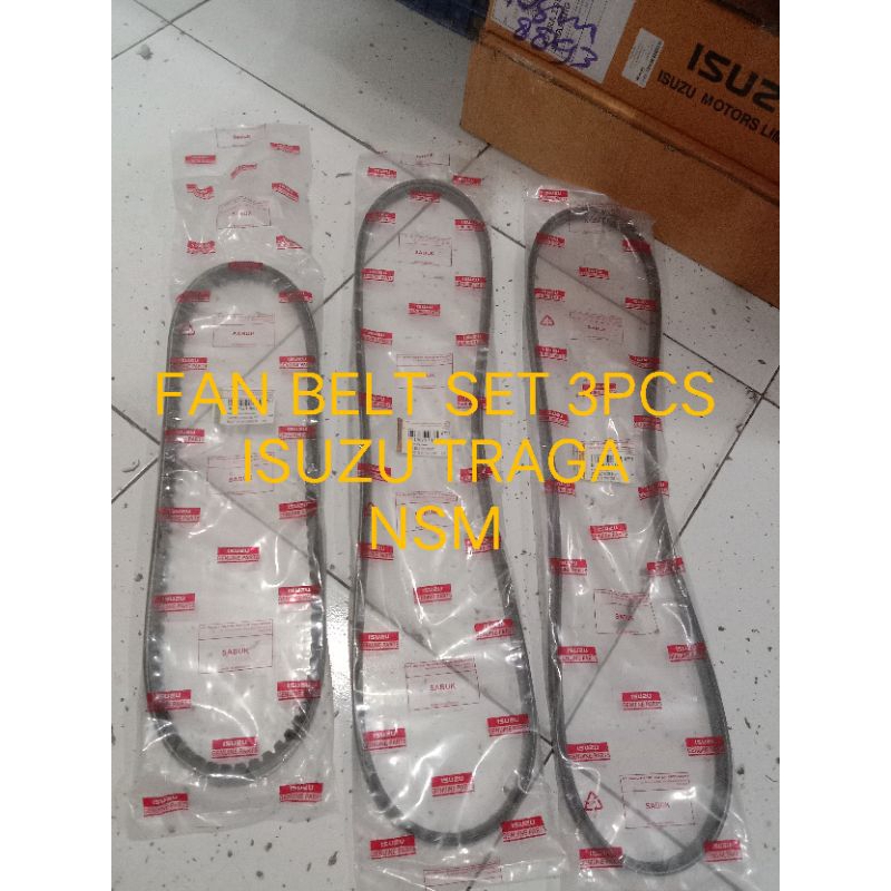 FAN BELT SET 3PCS ISUZU TRAGA ORIGINAL ASTRA ISUZU GENUINE PART