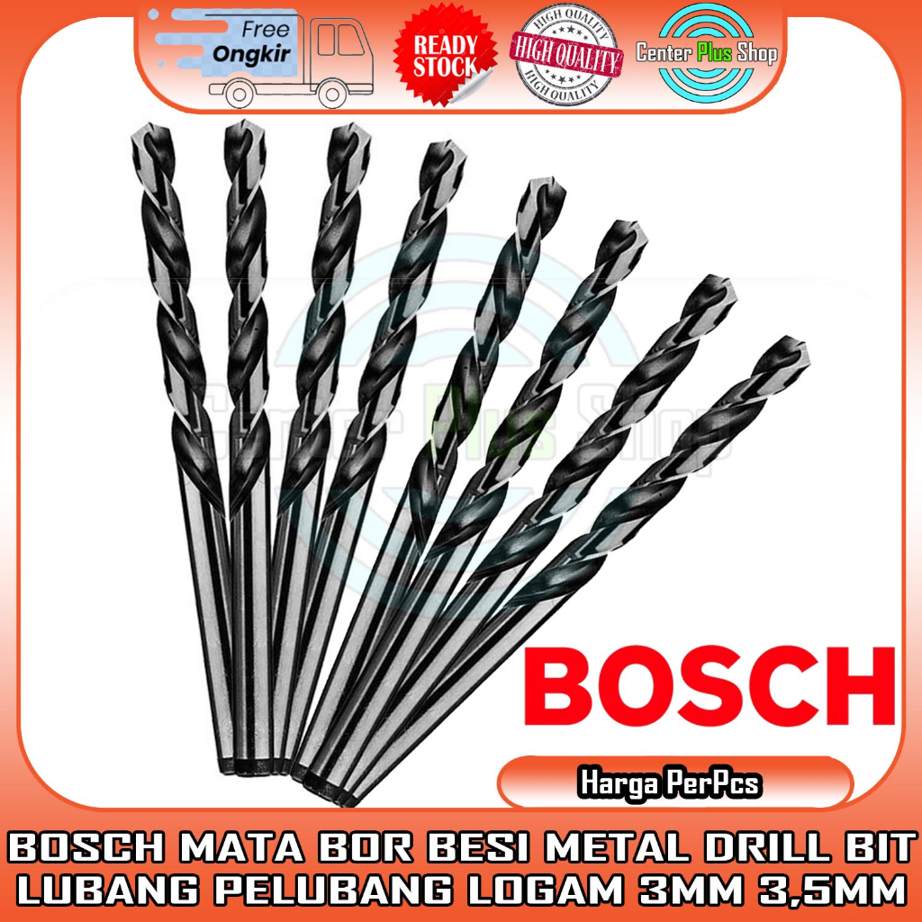 BOSCH MATA BOR BESI METAL DRILL BIT LUBANG PELUBANG LOGAM 3MM 3,5MM 4MM 5MM 6MM 8MM 10MM BOSH BOS BO