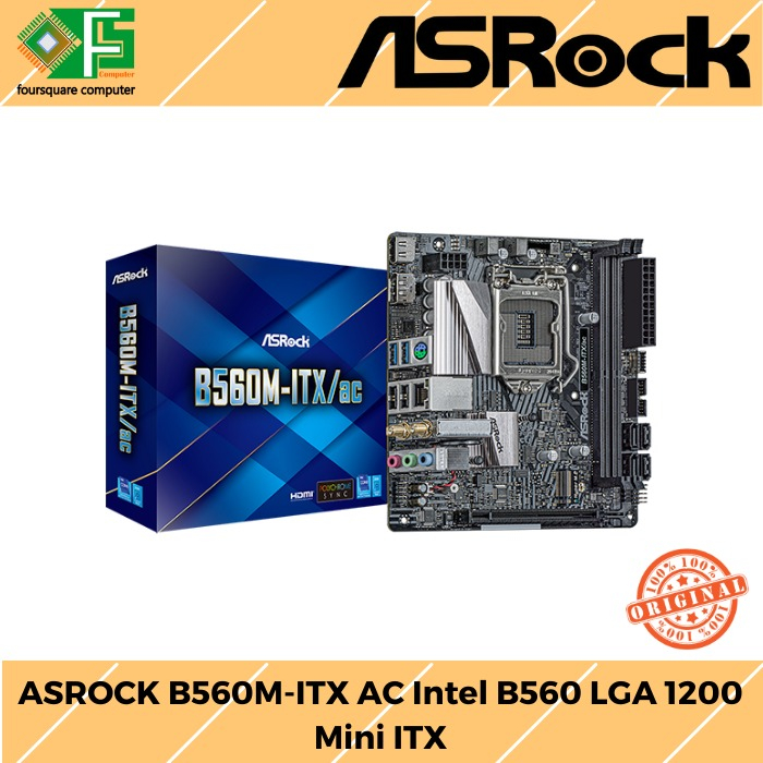 Motherboard Asrock B560M-ITX/ac | Intel LGA 1200 | Intel Gen 10 & 11