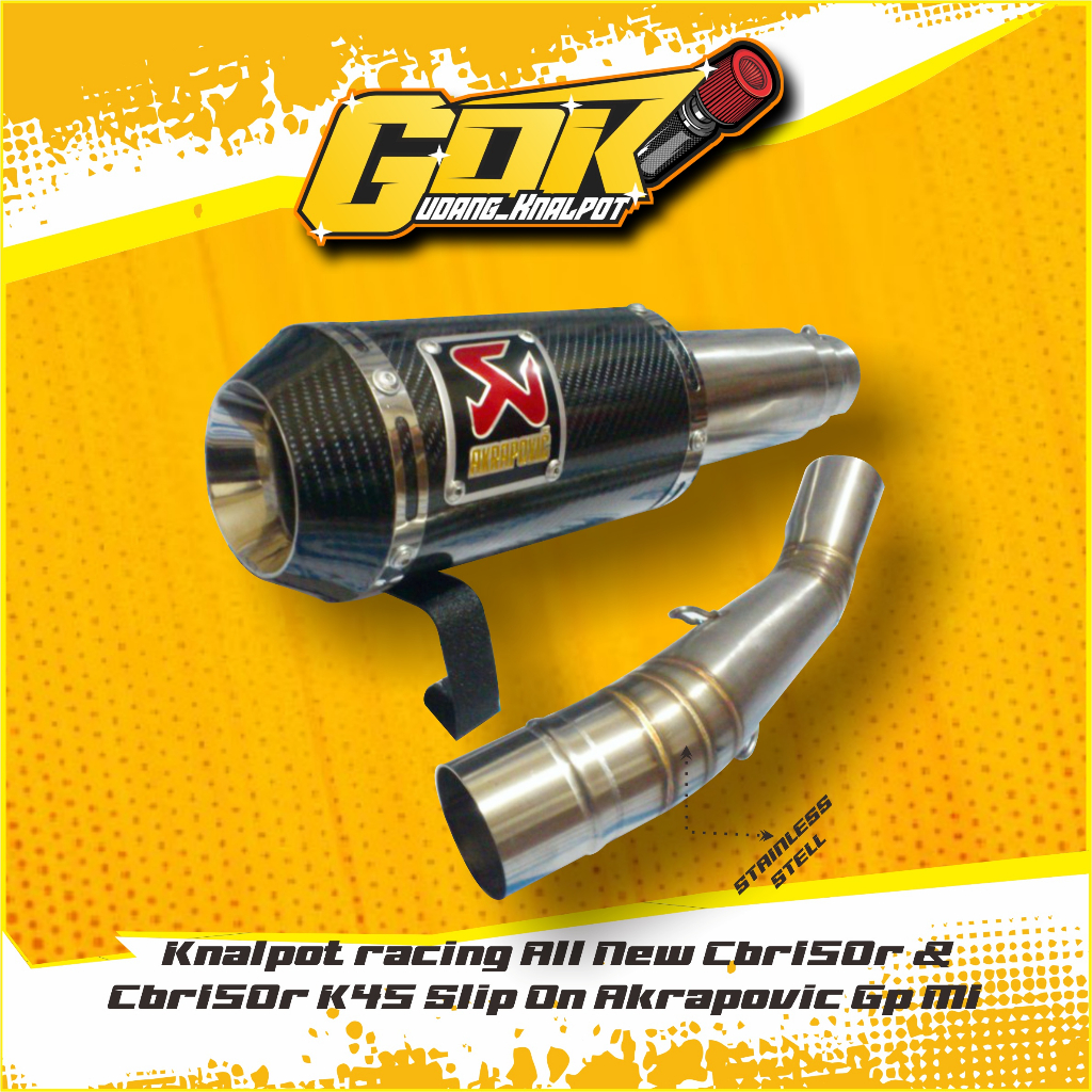 Knalpot racing All New Cbr150r & Cbr150r K45 Slip On Akrapovic Gp M1 - Gudang Knalpot