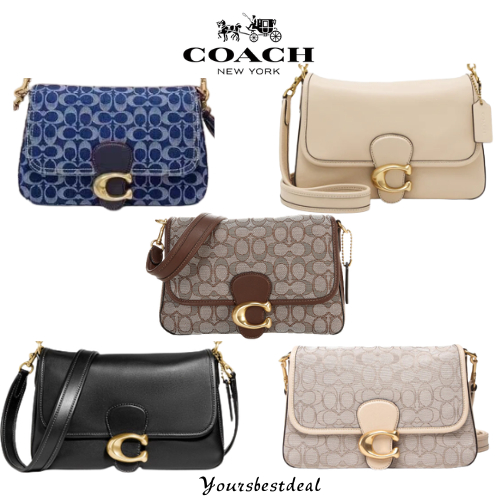 Coach Soft Tabby Shoulder Bag In Signature Jacquard C4821 C4823 CA105