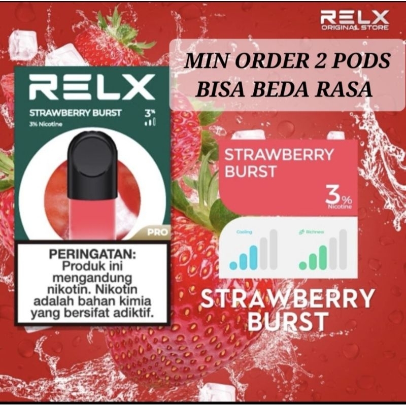 relx infinity essential pod pro 1 pack Strowberry burst