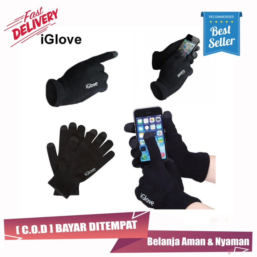 iGlove Sarung Tangan TOUCH SCREEN Capacitive Smartphone &amp; Tablet Android