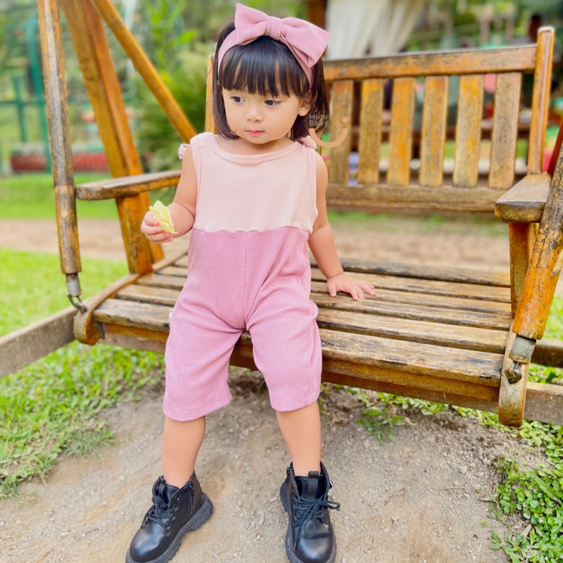 [12.12 SALE] Mioubaby Overall Kombinasi free headband | Kimono set bando | Kimono bayi | Kimono baby | Jumpsuit baby | Jumpsuit anak | Jumper bayi | Jumper anak | Baju anak perempuan | Hadiah lahiran | Newborn package | Paket bayi baru lahir