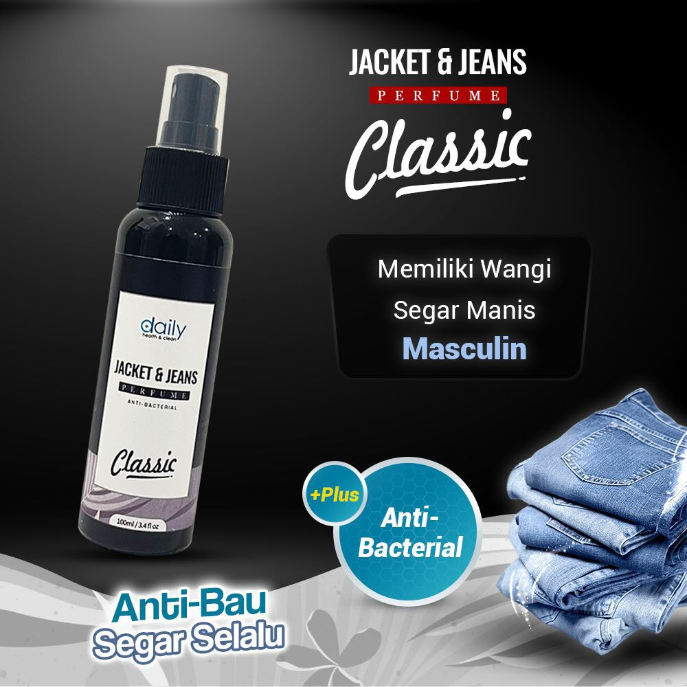 DAILY JACKET &amp; JEANS PERFUME ANTI BACTERIAL / PARFUM JAKET DAN CELANA