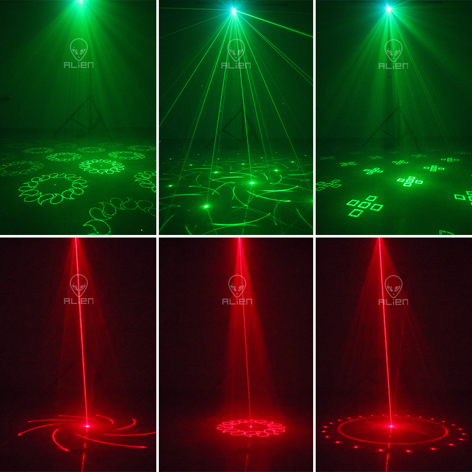 Lampu Proyektor Disco Laser LED RGB 5W with Remote Control - AL16B - Black