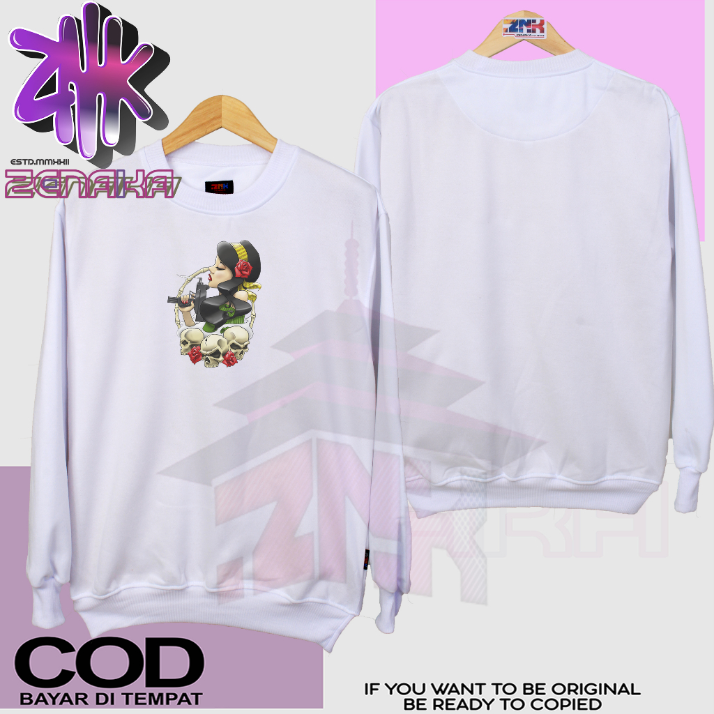 Zenaka Crewneck pria distro aesthetic Crewneck pria oversize tebal polos putih Sweater pria distro keren 2023 Sweater pria distro tebal aesthtetic Jaket pria keren distro terbaru 2023 Hoodie pria distro aesthetic graffity simple kuala