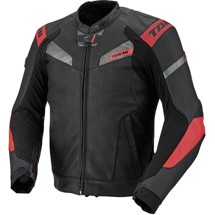 RS Taichi RSJ833 GPX Raptor Leather Jacket Black Red - L