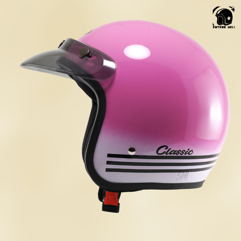 Helm Bogo Retro Classic Wanita Helem Cewek SNI Terbaru