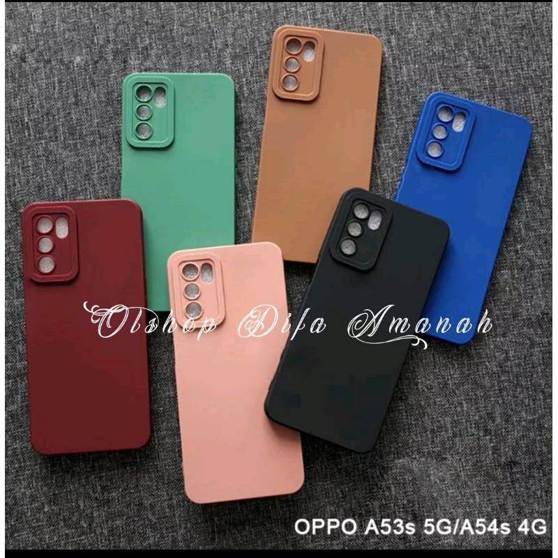 SOFTCASE MACARON OPPO A54S OPPO A53S CASE PRO CAMERA SLIKON CASING PRO CAMERA