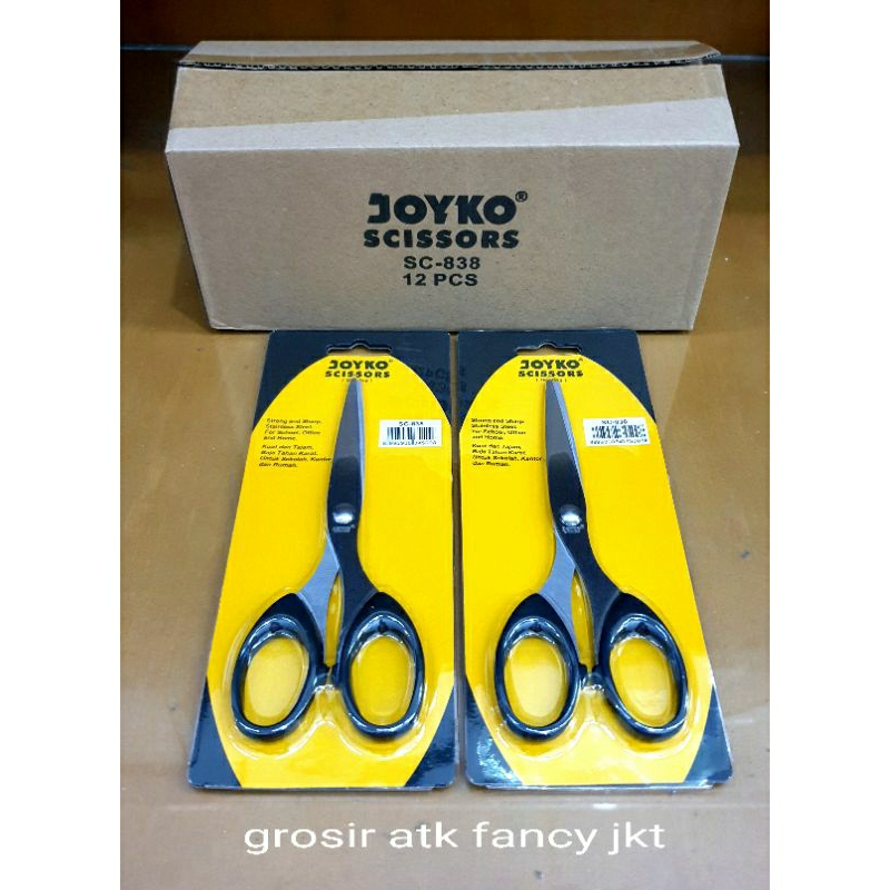 

( 1 buah ) 838 Gunting Tajam Joyko SC-838 Sedang Tanggung Hitam