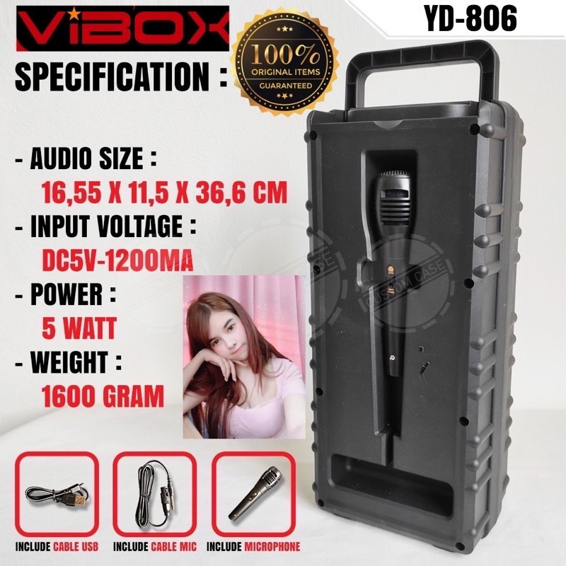 PROMO SPEAKER BLUETOOTH VIBOX YD806 NEW BONUS MIC KARAOKE BY SMOLL