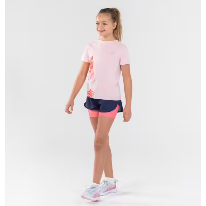 KIPRUN AT 500 Celana Pendek 2-in-1 Olahraga Lari Anak Perempuan