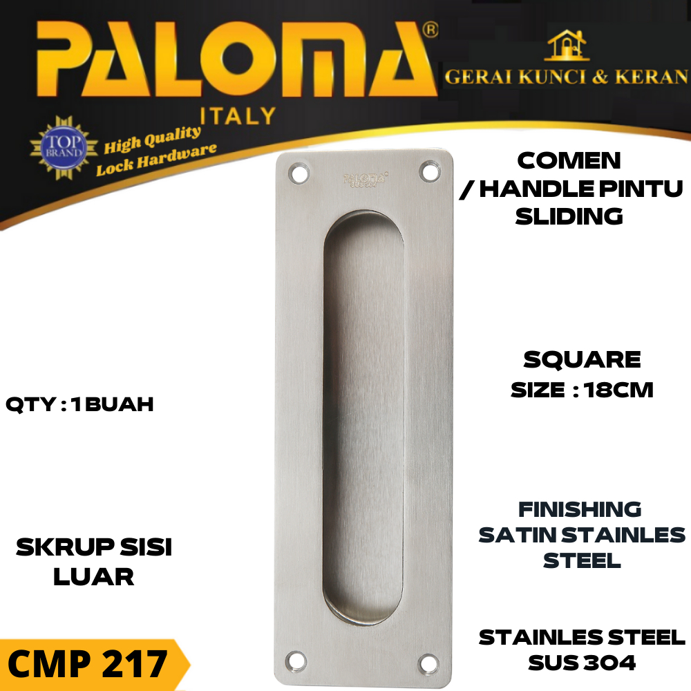 HANDLE PINTU SLIDING PALOMA CMP 217 COMEN HANDEL PINTU GESER STAINLES STEEL