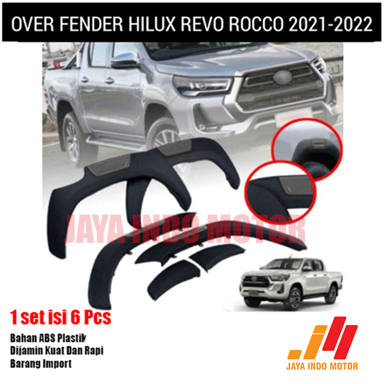 Over fender Hilux Rocco 2021 import polos abu