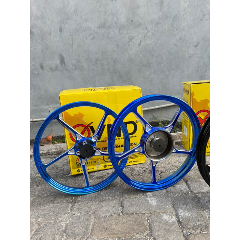 Velg VND AK55 160 185 17 hitam dan biru