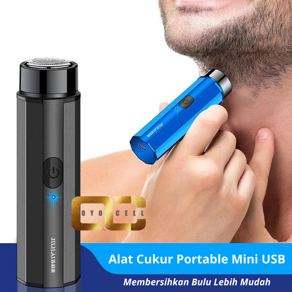 Alat Cukur Elektrik Mini Portable USB - Pisau Cukur Kumis / Jenggot / Bulu Ketiak