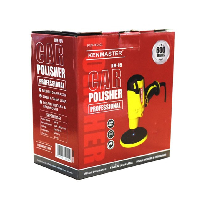 Car Polisher Variable Speed 600 watt Kenmaster Mesin Poles Mobil 5 inch