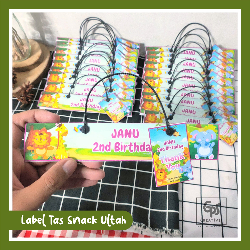 

Label Tas Snack Ulang Tahun Birthday Ultah Besar Custom Boy