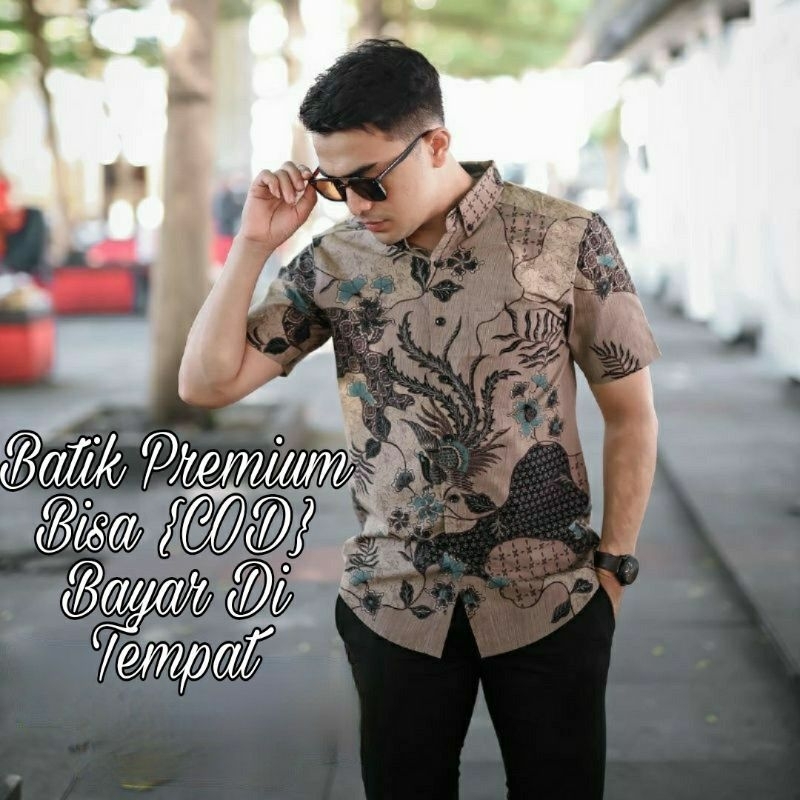 KEMEJA BATIK PRIA LENGAN PENDEK, BAJU BATIK, BATIK PEKALONGAN, ATASAN PRIA, SERAGAM BATIK