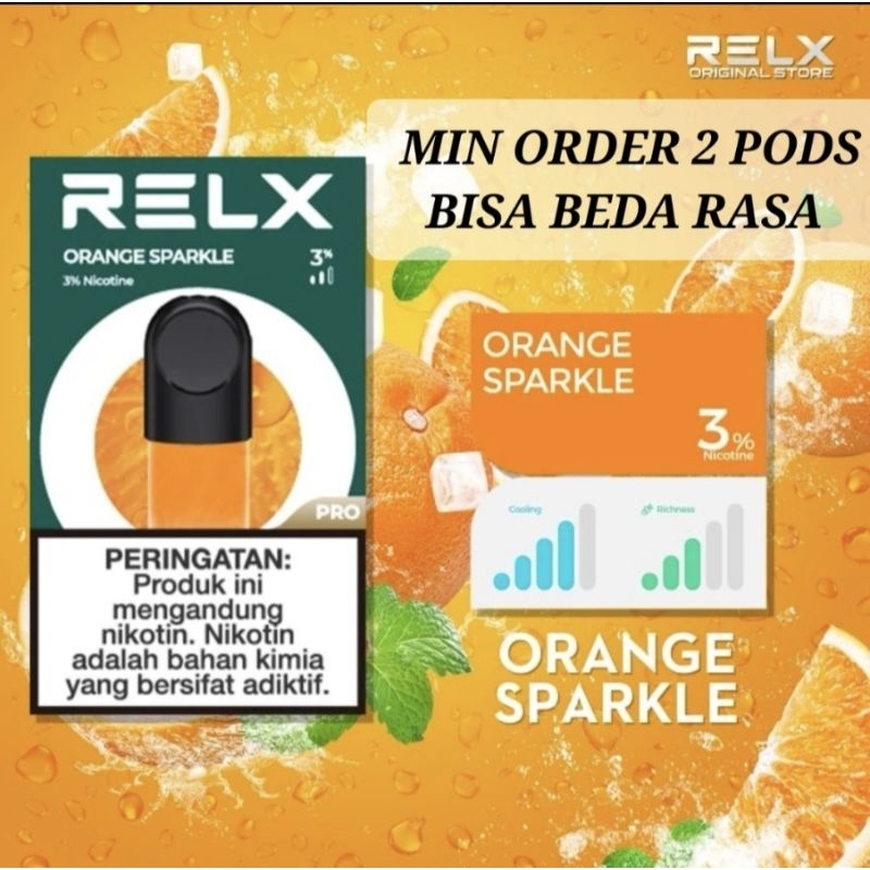 relx infinity essential pod pro 1 pack Orange sparkle