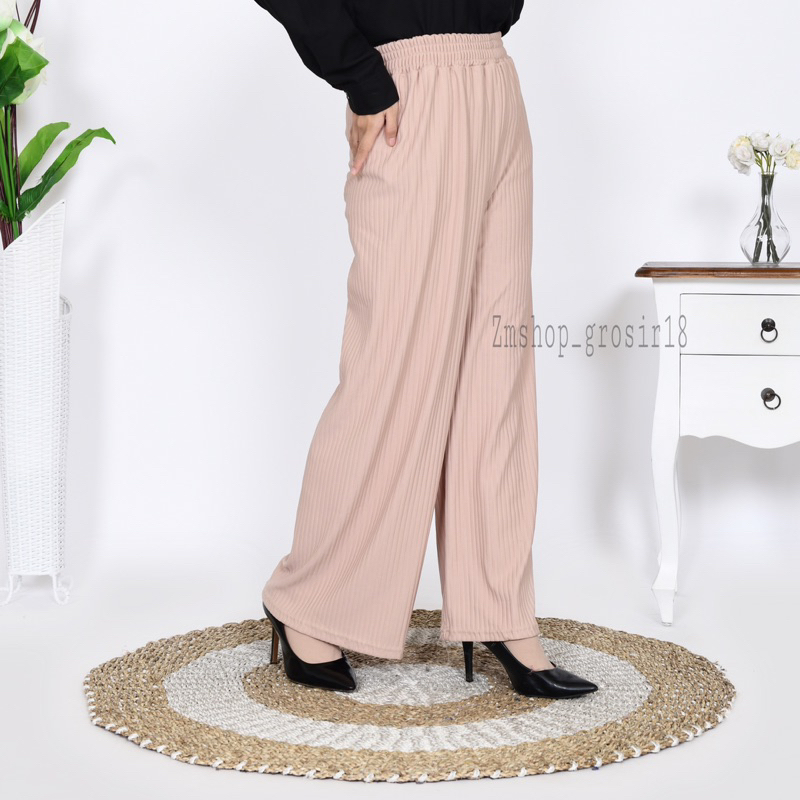 Kulot Wanita Knit Pants Premium  | Celana Kulot Knit Hornet Panjang Jumbo | Kulot Wanita | Celana Knit Terbaru | Celana Kulot Wanita Bahan Knit Muat bb 40-90kg