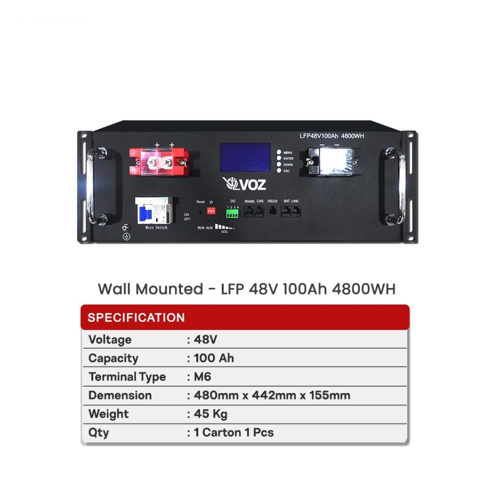 VOZ 48V 100AH LIFEPO4 LCD