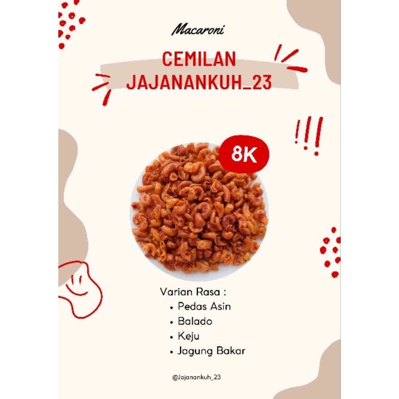 

Macaroni Bantet Murah Meriah 100Gr