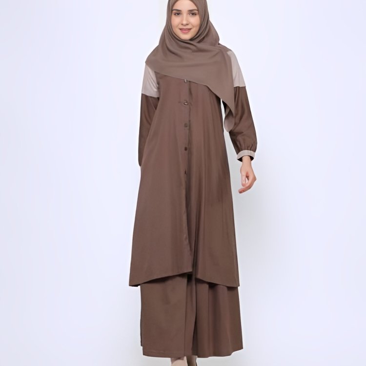 Desof Qia Tunik Wanita Panjang Katun Muslim