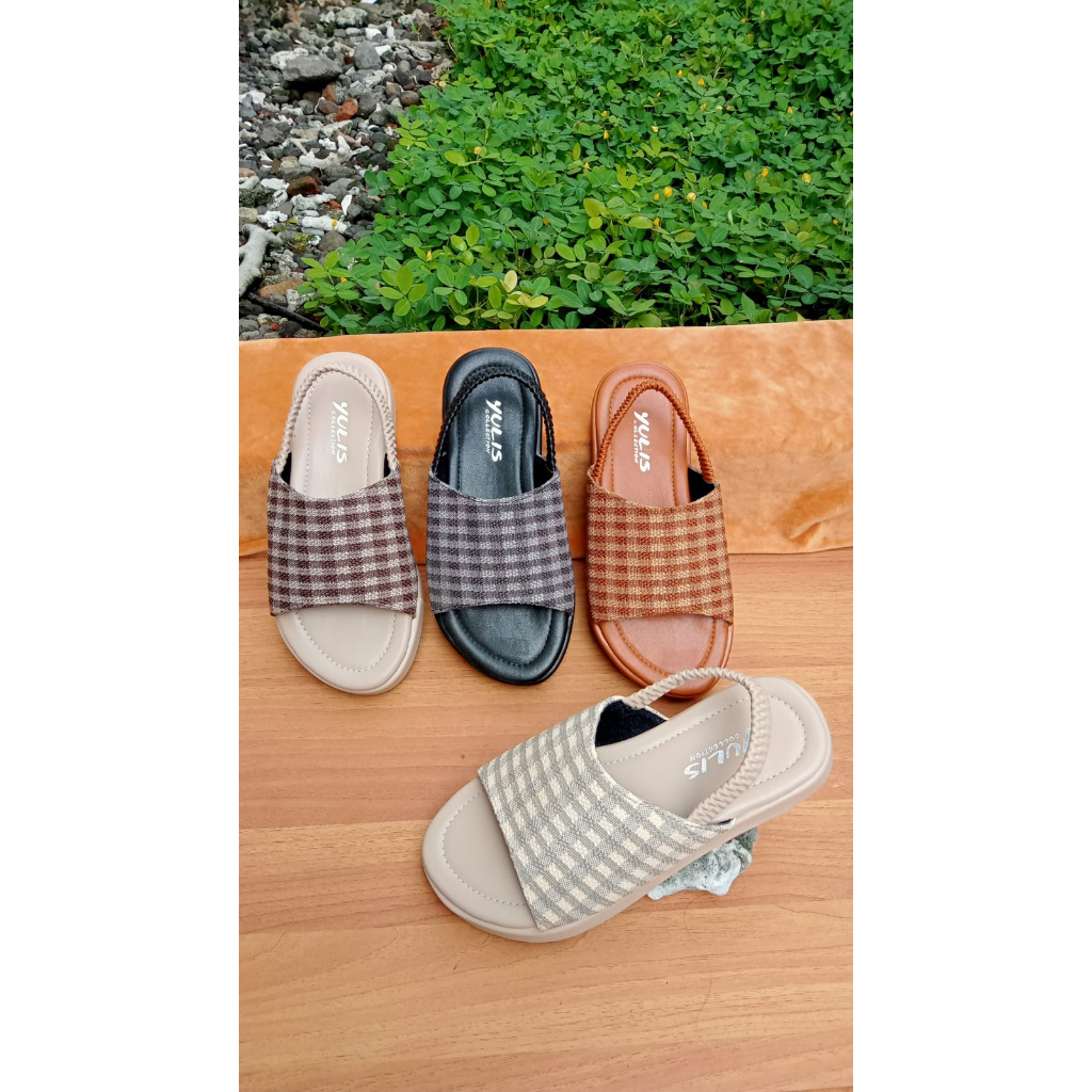 Sendal Selop Karet Kotak-Kotak Terbaru Trendi Size 26 s/d 40 Promo